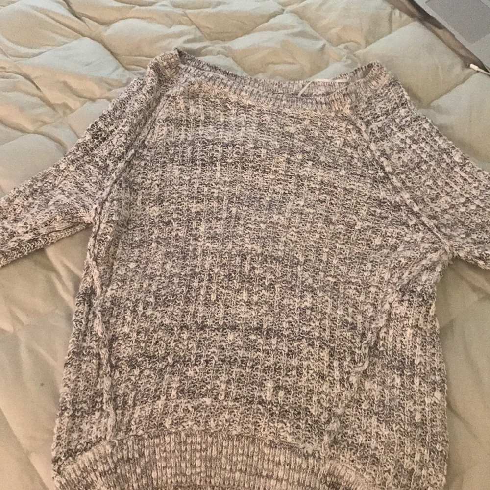 Free People Size small Grey and White sweater